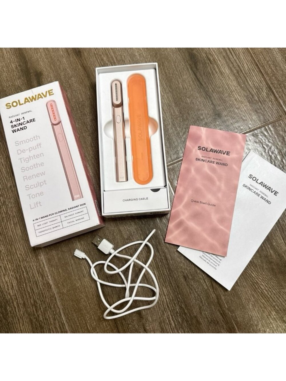 Solawave 4-in-1 Radiant Renewal Skincare Wand with Red Light Device